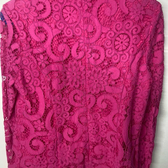 Nanette Lepore Vibrant Pink Lace Blazer - Picture 6 of 6